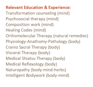Holistic therapist for multiple symptoms